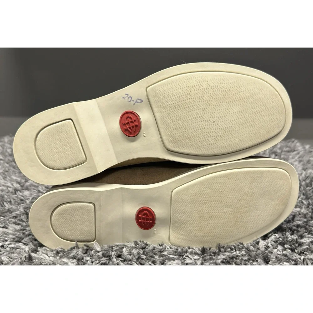 Cole Haan Boat Shoes Mens Size 11 Beige Leather Deck Resort Nautical Prep Yacht